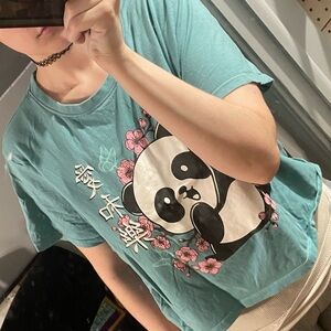 kawaii panda crop top